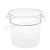 NSF Listed Clear Plastic Storage Container Polycarbonate Round Container 15L Hard Plastic Bin