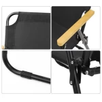 Oem Factory Beech Armrest Folding Outdoor Camping Chair
