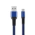 Import OEM fast charging blue black universal usb flat nylon data cable from China