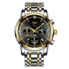 OEM Watch  Top Brand Luxury Fashion Quartz Wrist Watch Chronograph  Stainless Steel Chains Men Watch
