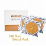 OEM/ODM collagen gold powder crystal breast mask 24k gold mask