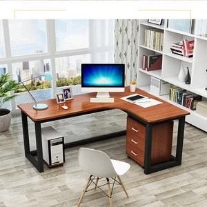 Office computer desk furniture 90 degree l shape office workstation