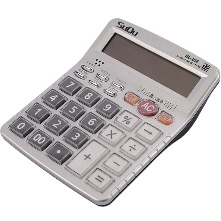 Office Supplies Large Screen Large Button 12-digit Voice Scientific Electronic Calculator
