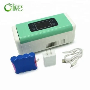 Olive mini refrigerator, home appliance for medications, diabetic product