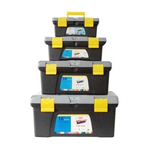One-Touch Tool Box Plastic with Removable Lid Organizers