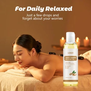 Organic Sweet almond Oil Raw For Body Massage - 100% Pure Natural Plant Extract Aromatherapy Oil Therapeutic grade | OEM 100ML