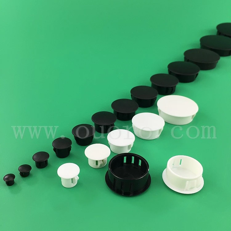 OUORO wholesale factory manufacturer plastic nylon wire accessories open closed white black cable snap bushing