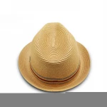 Outdoor Beach Folding Visor Straw British holiday outdoor travel sunshade african straw hat narrow Brim Fedora Jazz Hats