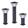 Outdoor High quality remote control square waterproof ip65 led bollard solar energy garden lawn light