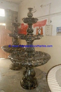 Outdoor Water marble fountains handcarved hotels home garden Black and Gold marble water fountain new designs