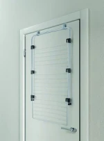 Over Door Metal 3 Tier Clothes Drying Rack ,Indoor Folding Clothes Dryer Rack behind the door