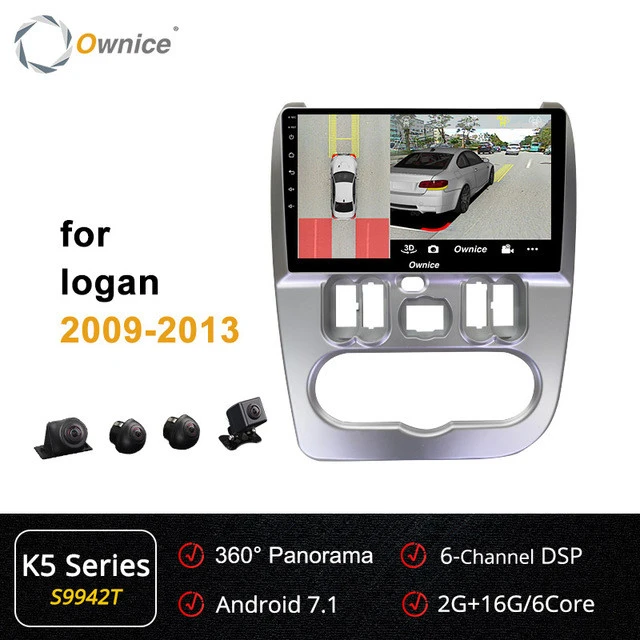 Ownice Android 2 Din Car Radio DVD Player For Renault Logan Duster With GPS 2009 - 2013