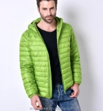 packable mens ultra light thin duck down jacket