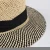 Import Panama Hat Men PorkPie Sun Hat Summer Straw Wide Brim Fedora Male Hand Knitting Black Patchwork Casual Beach Tribby Hat from China