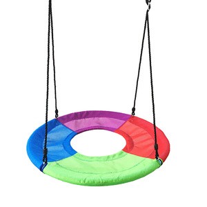 Patio Outdoor Backyard Round Metal Fabric Adjustable Rope Easy Install Net Toy Swing Wing Toy Swing