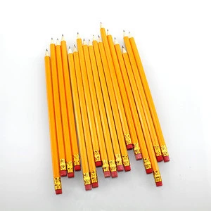 personalized custom logo hb yellow pencil hb wooden pencil yellow