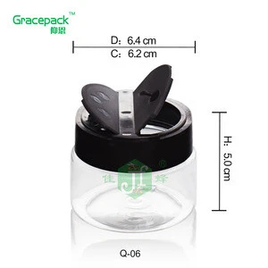 PET Jar 250ml Plastic Spice Container With Butterfly Cap Plastic Pepper Shaker