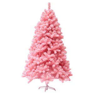 PINK Flocked Christmas tree decoration artificial PVC Christmas tree Party Home indoor outdoor 210cm 7ft  accept Customized size