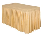 Pink kids table skirt