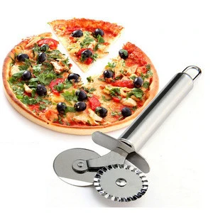 Pizza Cutter Pastry Slicer Kitchen Tools Stainless Steel double wheel pizza cutter