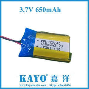 PL722240 650mAh 3.7V lipo battery for ebook reader with certificates OEM FOR SAMSUNG