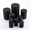 Plastic Black Soft Touch HDPE Bottle Capsule Packaging Small Plastic Jars With Screw Lid