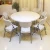 Import Plastic Folding table round used for banquet outdoor wedding folding tables 6 ft table chairs from China