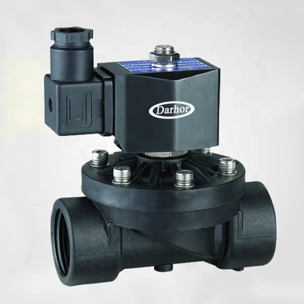 Plastic water or air solenoid valve with 12VDC 24VDC