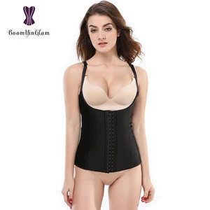 Plus size XXXXXXL 3 hooks Latex rubber underbust corset vest shaper for waist training
