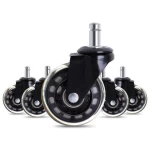 Polyurethane  Brake Swivel Plate Trolley Red  Accessories industrial wheels roller 5 inch caster