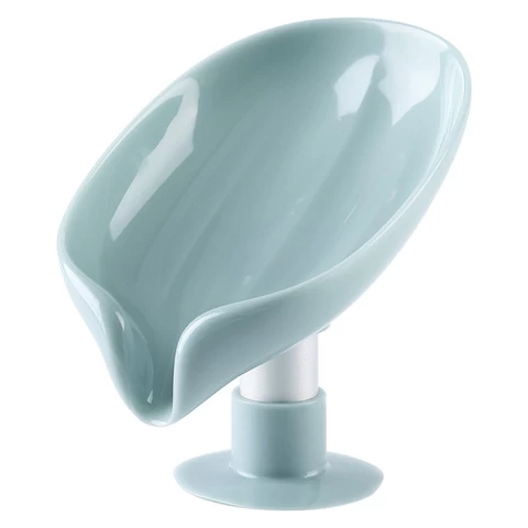 Popular Cartoon leaves shape eco friendly household plastic bathroom soap holder soap dish with drain bathroom soap dish