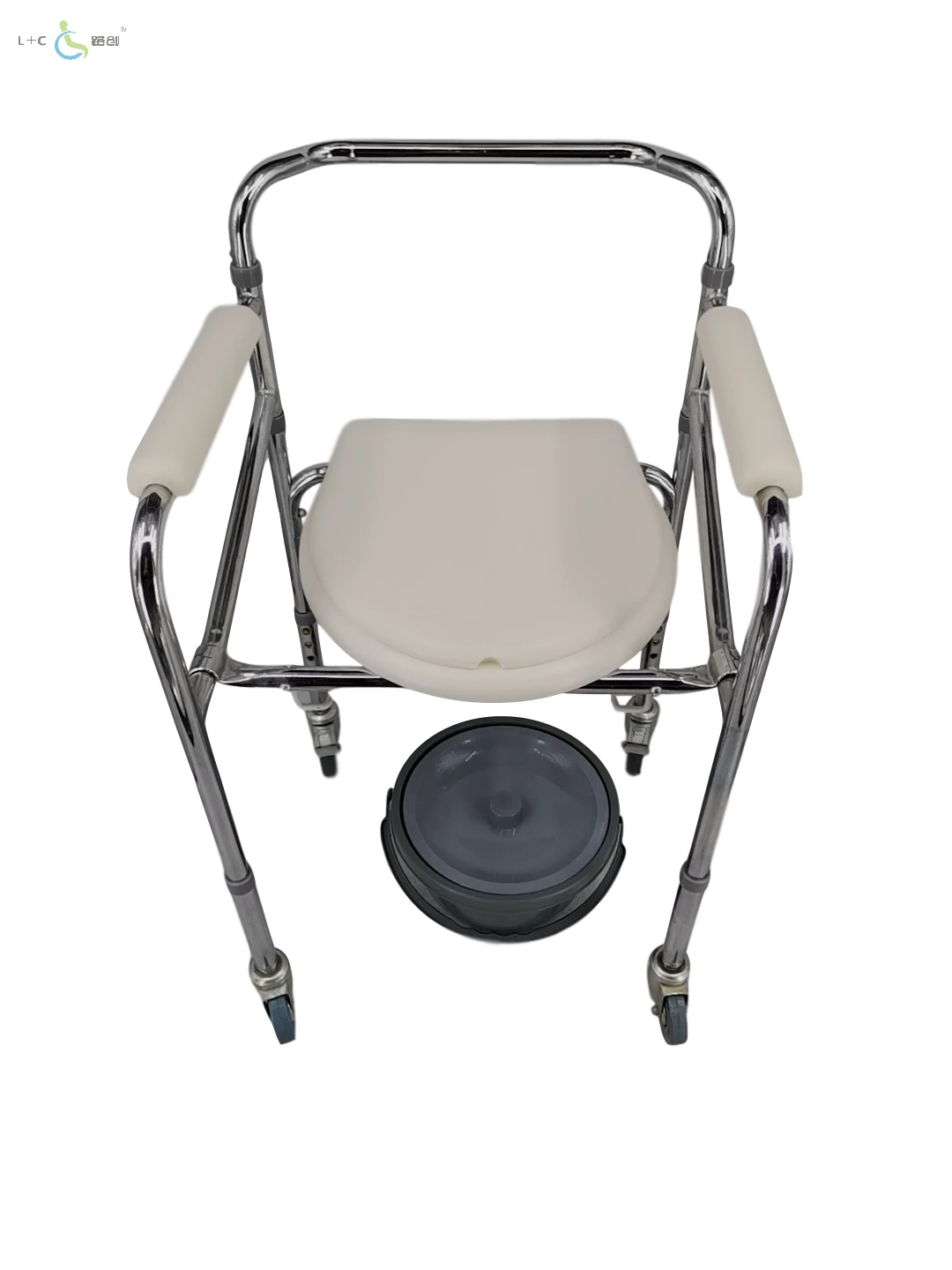 portable  foldable  steel commode chair for hospital