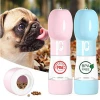 Portable Pet Dog Water Bottle Leak-proof Drinking Water Feeder for Small/mid dog Functional Travel Water Bottle Dog Bowl Feeder