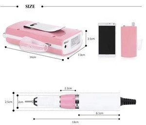 Portable Rechargeable Polisher Electric Nail Art Drill File Manicure Machine NEW