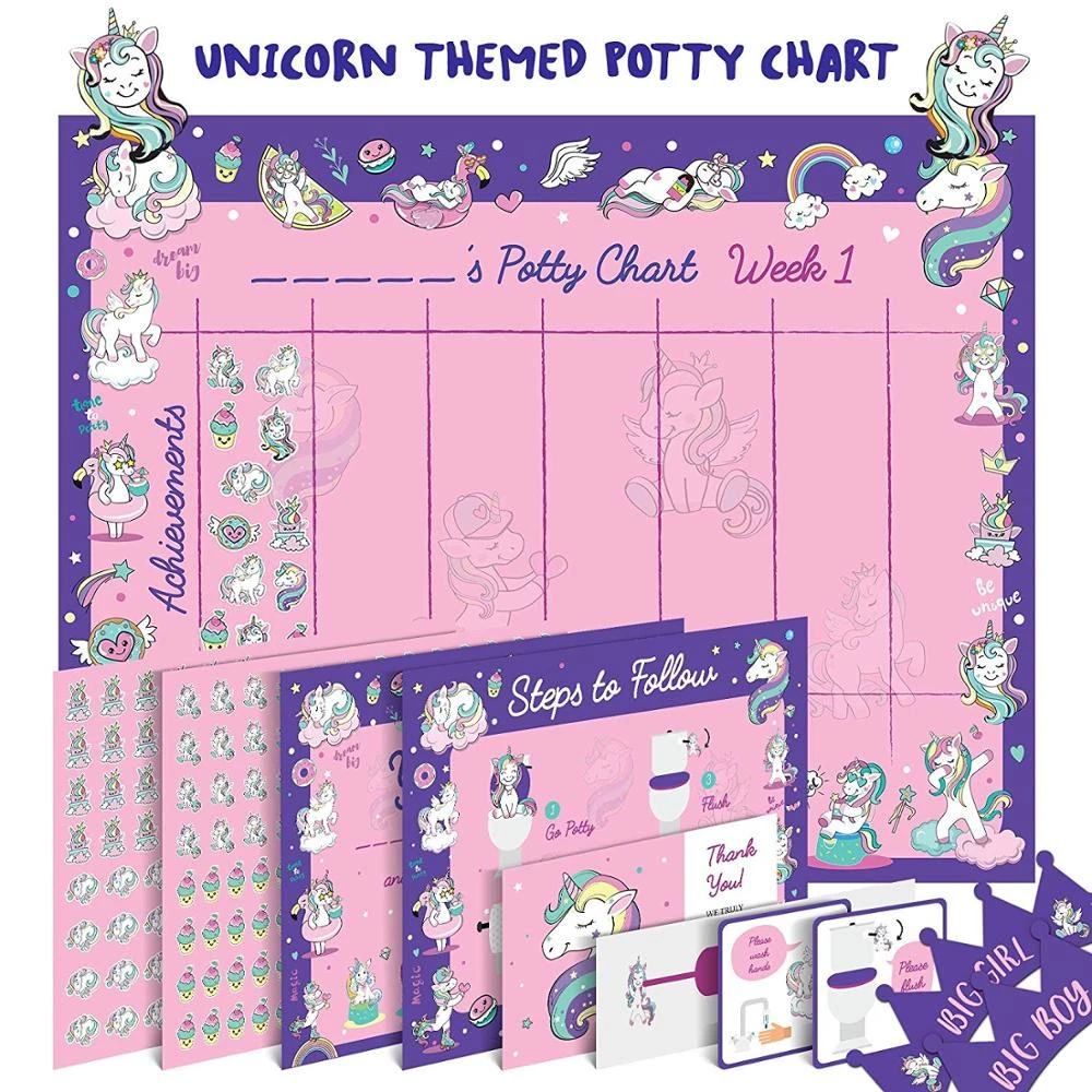 Potty Training Chart for Toddlers Sticker Chart, 4 Week Reward Chart