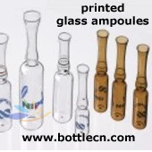 printed glass ampoules for medication, steroid, vaccine, antidote