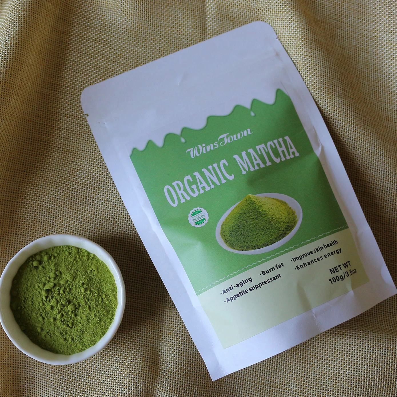 Private Label Natural Organic Matcha Boost immunity green Tea Powder Supplier Factory