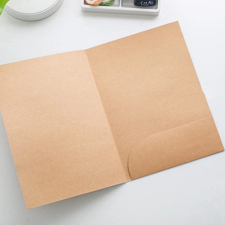 Professional custom made company wholesale kraft paper executive file folder