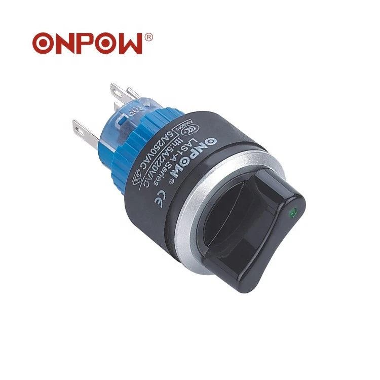 Professional manufacture for 30years ONPOW (CE, ROHS) 22mm 1NO1NC plastic two position maintain selector switch