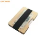 promotion gift wood wallet with credit card holder clip