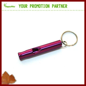 Promotional Custom Print Meta Plastic Whistle Keychain