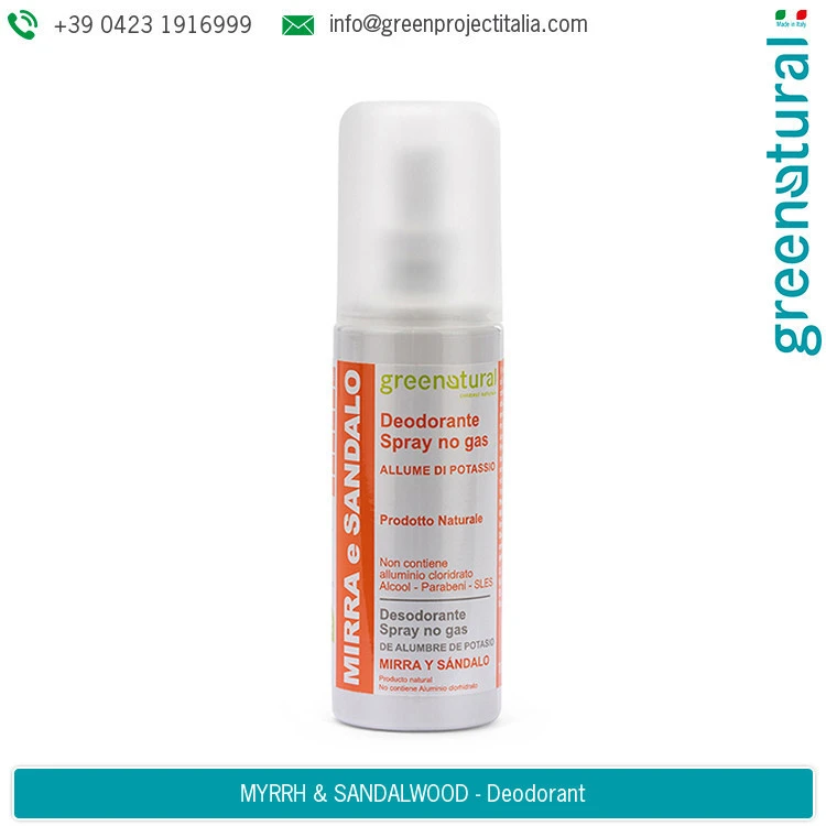 Proven Quality Myrrh &amp; Sandalwood Fragrance Wholesale Body Spray Deodorant