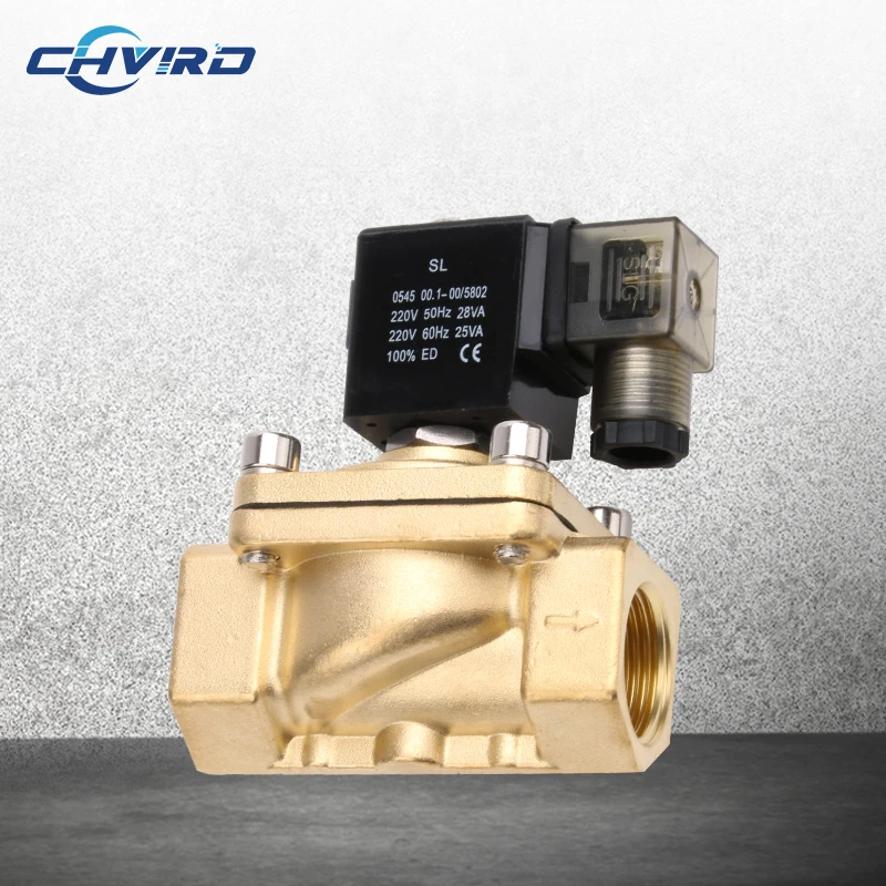 Pu220-06 all copper normally closed 24V solenoid water valve 3:4:6:1 "2" switch control valve 220V