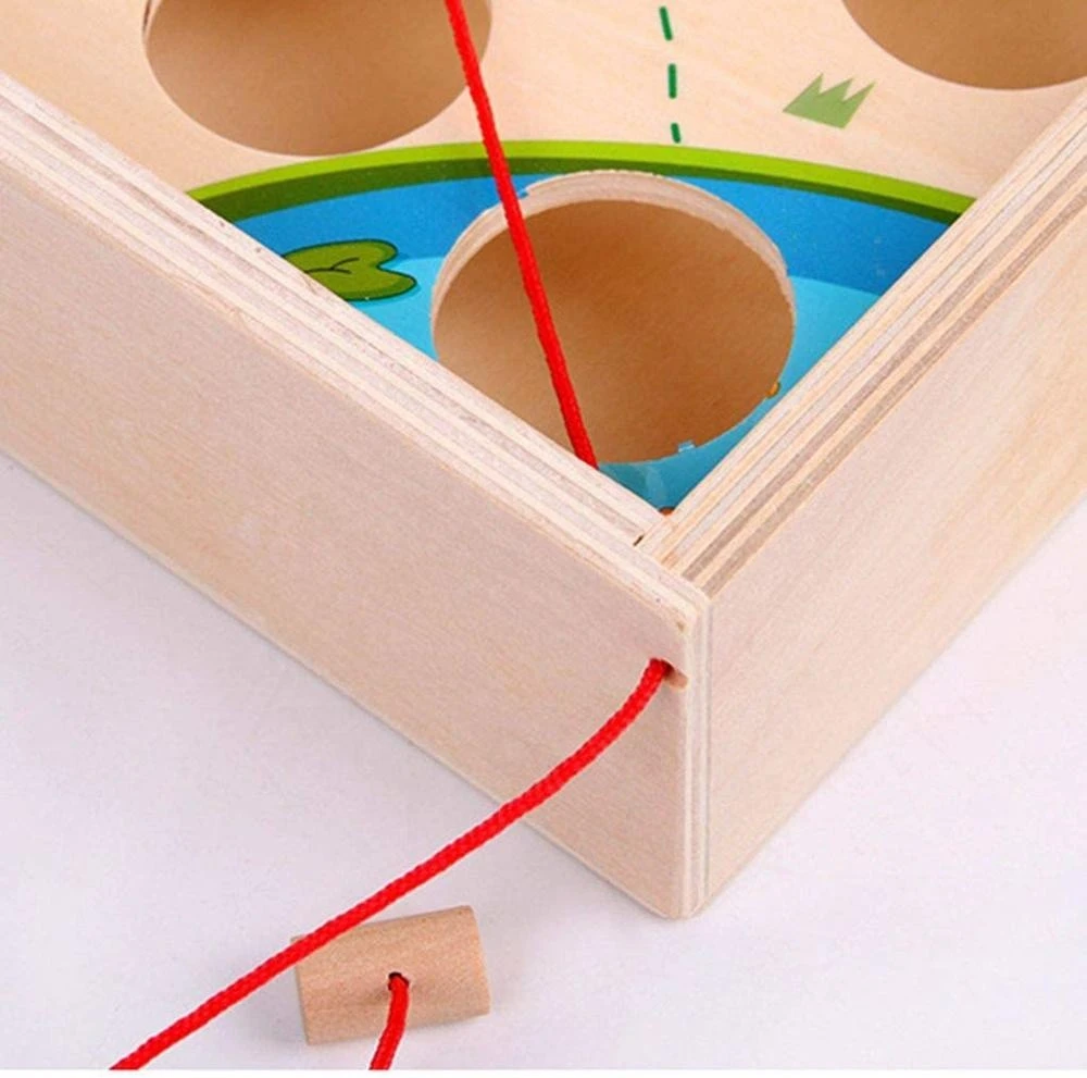 Pull Ball Table Game Children Wooden Maze Kindergarten Early Education Intellectual Atrength Parent-Child Toy