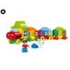 Puzzle number train building toys block set plastic kids diy building block toys