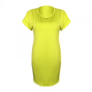 PY8266 Women new casual solid color pocket dress daily wear
