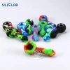 Random Portable Organic Water Silicone Tobacco Pipe With Glass Bowl Smoking Pipes Accessories