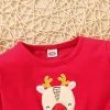 Red  color cotton baby girl dress Christmas lovely dress for baby girl 1 year Casual Cotton OEM  kids baby girl dress