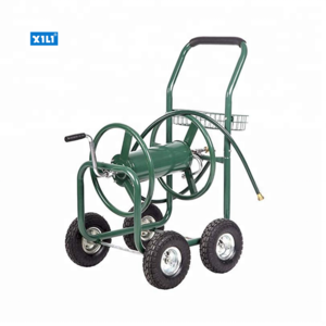 Residential 4 Wheels Steel Garden Hose Reel Cart