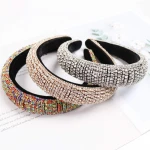 Rhinestone Hair Hoops Baroque Crystal Headbands Diamond Hairbands Party Favors Supplies Head Hoops for Women Girls Ladies